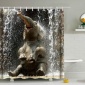 3D數(shù)碼印花浴簾 噴水大象防水防霉浴簾 浴室簾廠家 個(gè)性定制