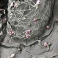 夏季刺繡網(wǎng)布 多色小花繡花面料 女連衣裙演出服公主裙繡花布